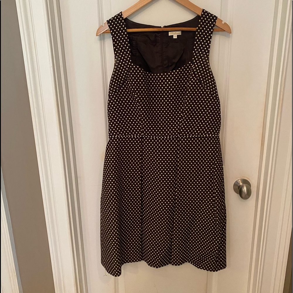 Shoshanna Black and White Polka Dot Sleeveless Dress